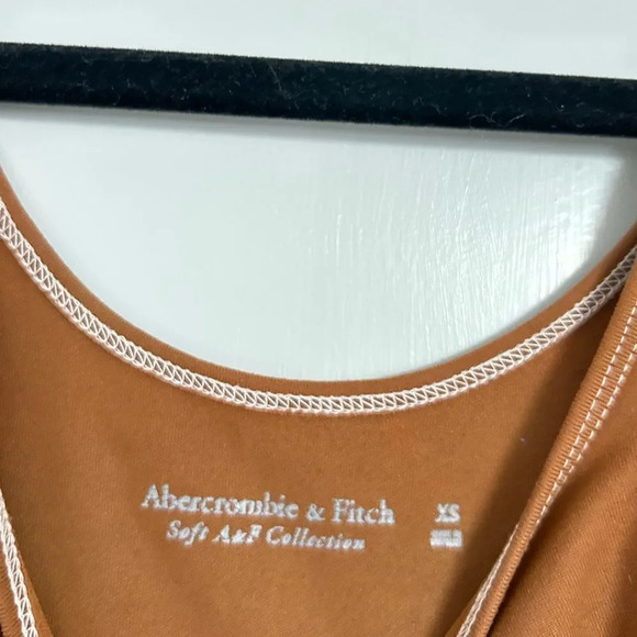 Abercrombie and Fitch Ribbed Brown Orange Bodysuit size XS - Picture 4 of 5
